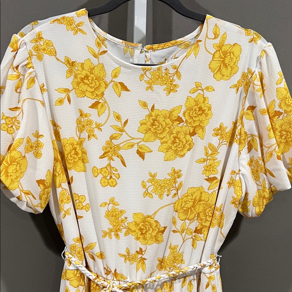 Boho Floral Puff Sleeve Dress - Picture 3 of 11